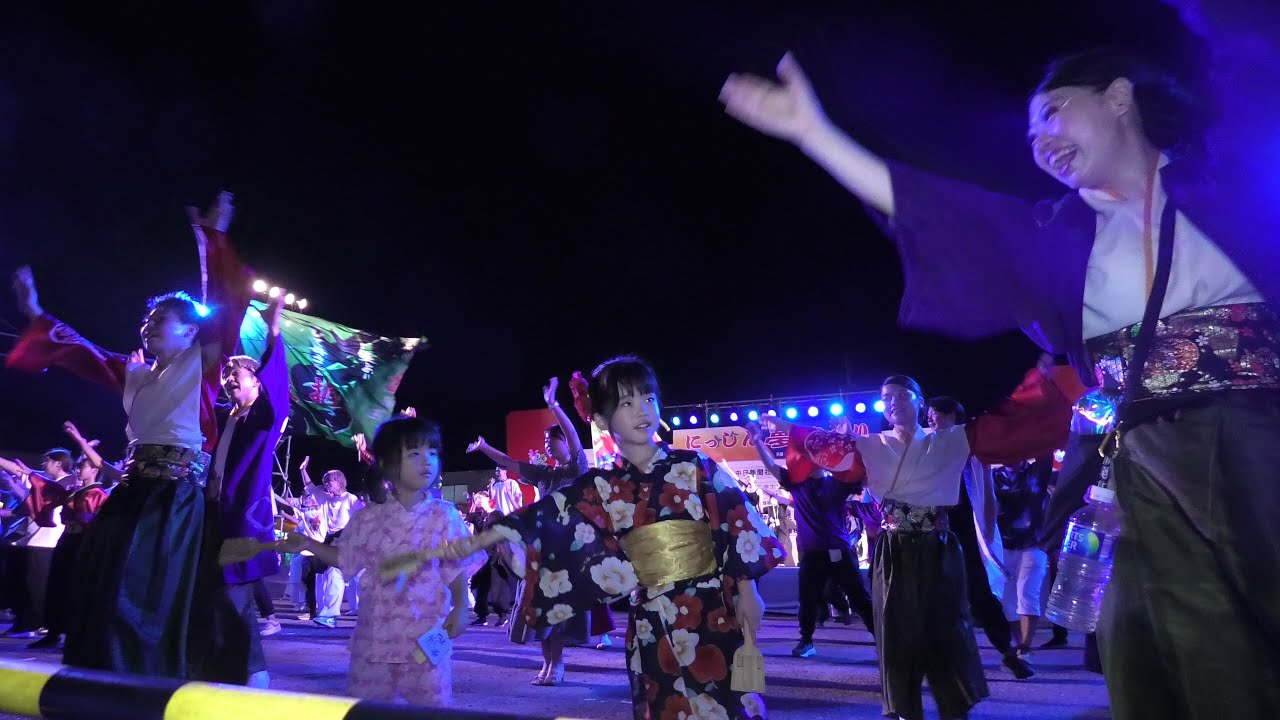 「総踊り♪NISSIN 夢伝説 part9 縁～♪名古屋でGO2～♪夢伝説 part10 未来～♪夢伝説 part6 風を呼ぼう～♪Sutotoco～♪祭花～♪晴れルヤ」にっしん夢まつり2023