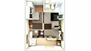 5 modern studio apartments floor plan