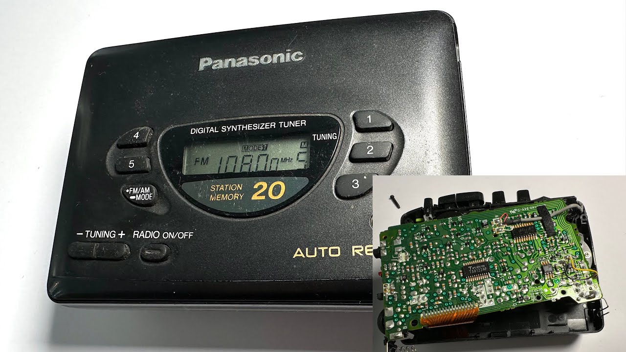 Walkman Panasonic RQ V186 drive belt replacement, rubber bands