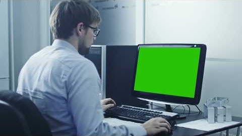 Computer display with green screen
