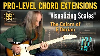 Pro-Level Chord Extensions via Scale Visualization [E-Dorian Minor] 🎸📶  GuitarNerdery 115 ENH