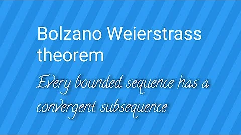 every bounded sequence has a convergent subsequence