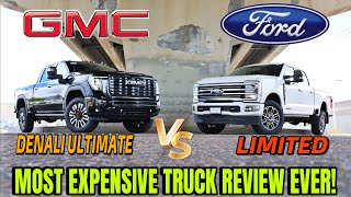 2024 Ford F350 Limited VS GMC Sierra 3500 Denali Ultimate: The Most Expensive Truck Comparison Ever!