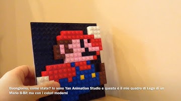 Lego 8-Bit Mario and Goomba (Modern Color)