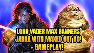 Lord Vader Max Banners Jabba With Maxed Out Datacron In GAC + Gameplay On LV vs Jabba With DC! SWGOH