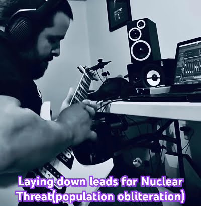 leads for #Nuclearthreat #populationobliteration #metal #guitar #guitarsolo #recordingguitar