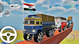Heavy Loaded Trucks on Narrow Bridge 😱 | Extreme Balance Challange | Indian Truck Simulator 2026 screenshot 2