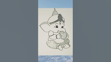 How to Draw  Ganesh ji With Modak | Easy Pencil Drawing #shorts