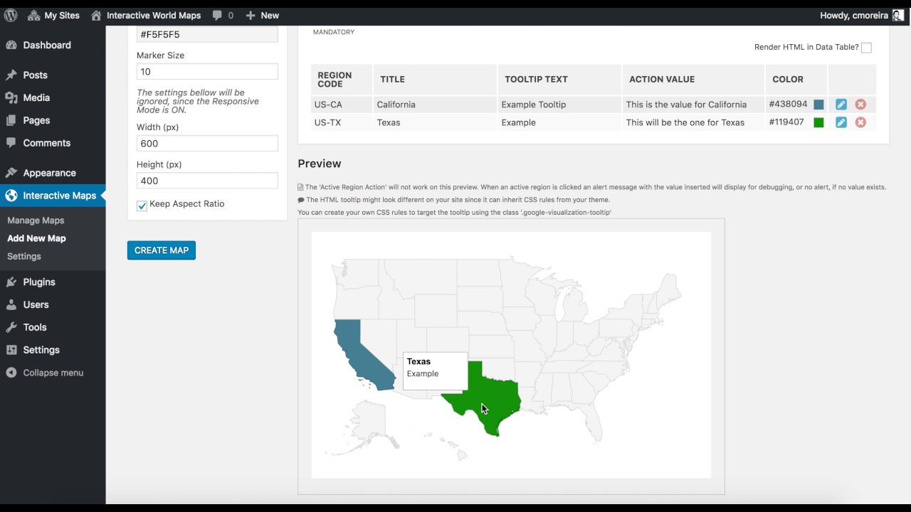 Creating a US map for WordPress - YouTube