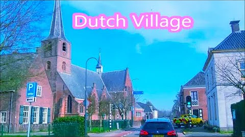 Cold Church Village. Dutch architecture and other houses. Koudekerk aan den Rijn