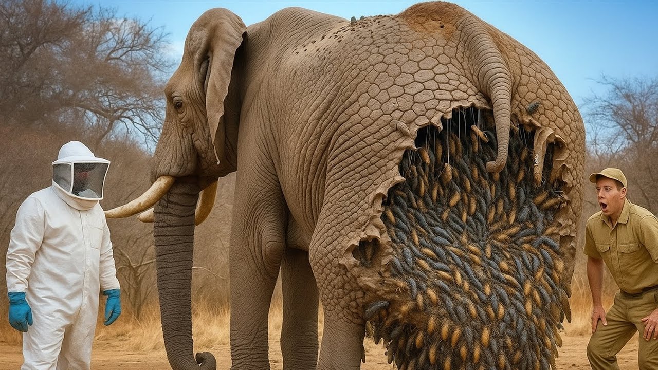 Rescuing an Elephant Covered in Millions of Bees | Emotional Wildlife Rescue - YouTube