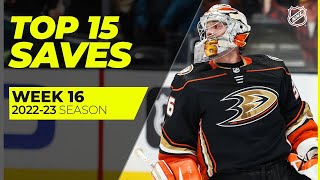 Топ-15 сэйвов 16-й недели сезона 2022-23 / The Best Saves from Week 16 | 2022-23 NHL Season