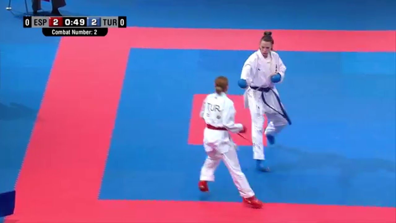 Female Team Kumite SPAIN vs TURKEY (2/3). 2014 World ...