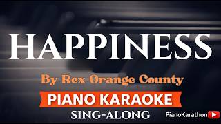 Rex Orange County – Happiness | Piano Sing-Along | Lyrics | Key of F major