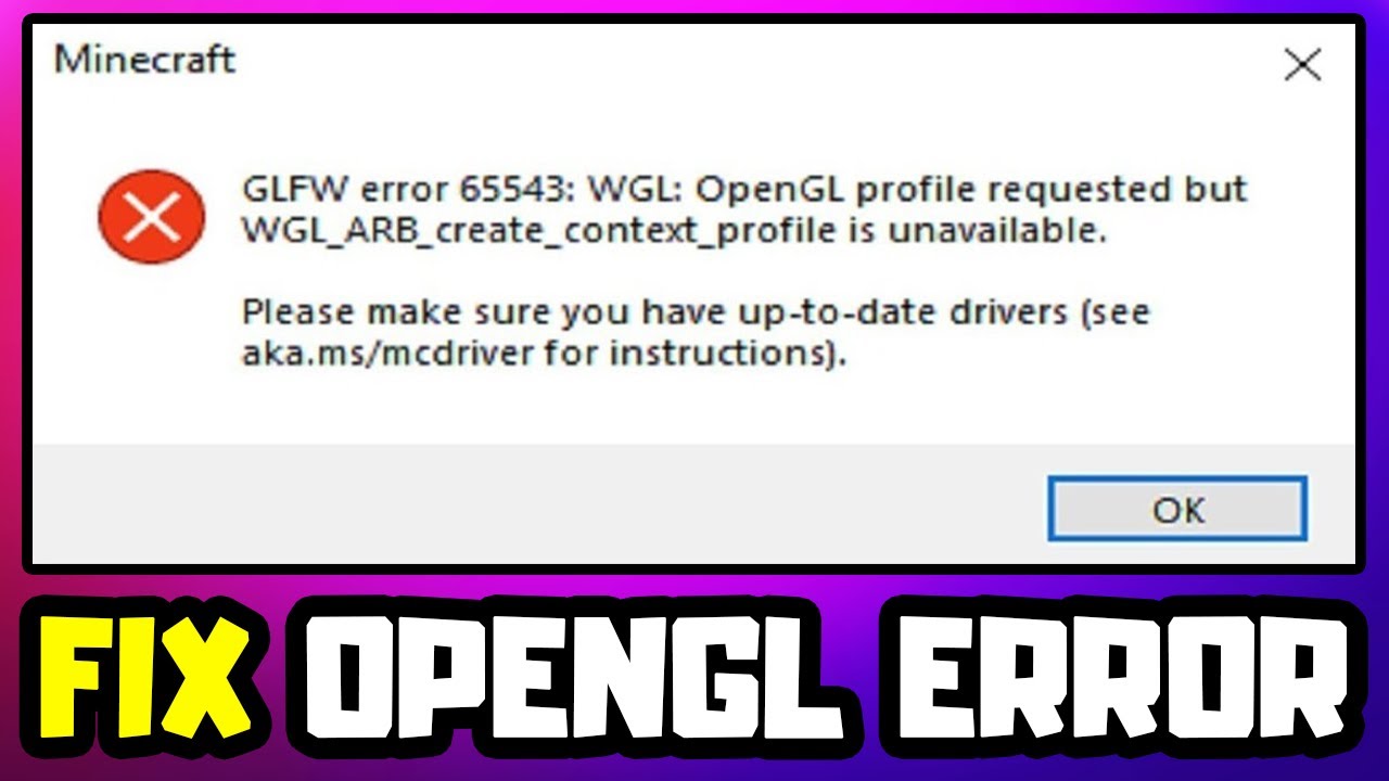 Ошибка OPENGL майнкрафт. GLFW Error 65543 майнкрафт. Майнкрафт ошибка OPENGL 1280. Ошибка лаунчер 65542.