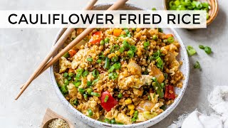 CAULIFLOWER FRIED RICE |quick, easy, lowcarb dinner recipe