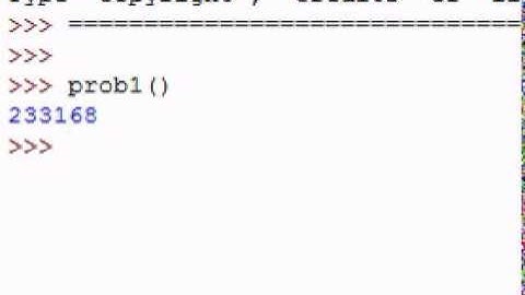 Problem #1 euler in Python