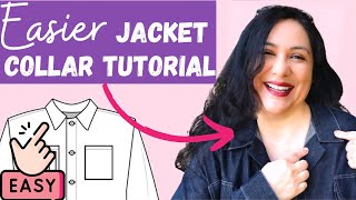 Sewing a NEAT & EASIER jacket collar. Tutorial. A DOABLE SNIP. You can do it!