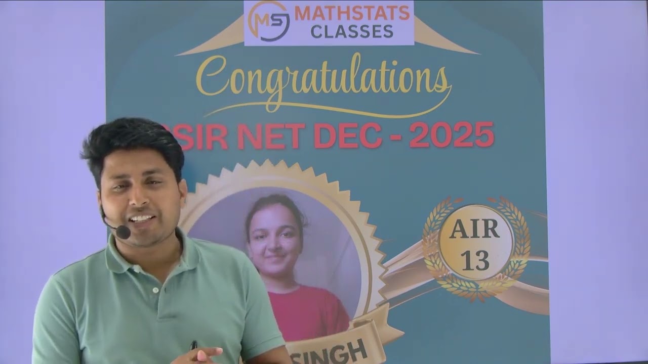 Toppers talk : AIR-13 I CSIR NET 2025 December | Mathematical Sciences | Statistics | MS@8810409392