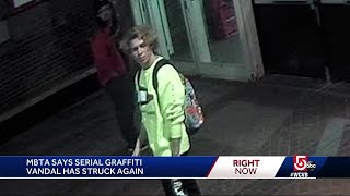 MBTA says serial graffit vandal has struck again