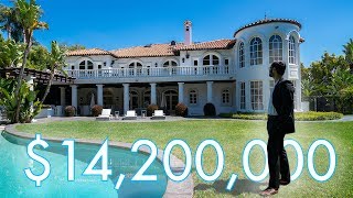 INSIDE A $14,200,000 LOS ANGELES Mediterranean Estate with a Basketball Court