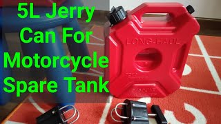 Unboxing of 5litres Jerry Can for Motorcycling Spare Fuel