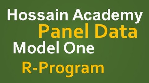 Panel Data. Model One. R Software