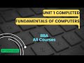 Unit 1 | Fundamentals of Computer | Completed | One Shot  #fundamentals #computer #bba
