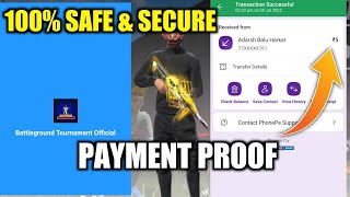 Payment Proof From Battlebattleground Tournament Official App | free fire khelkar paise kamao lakho screenshot 4