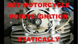 How to set a Motorcycle Points Ignition, Statically
