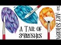 3 ways to paint Fantasy Fur with a Fan brush, Cats Tongue and Round 🎨🐱🐶 | TheArtSherpa