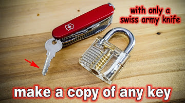 Make a FREE copy of any key using only a Swiss Army Knife