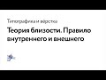 Теория близости. Правило внутреннего и внешнего. Типографика и вёрстка.