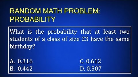 Random Math Problem: Probability