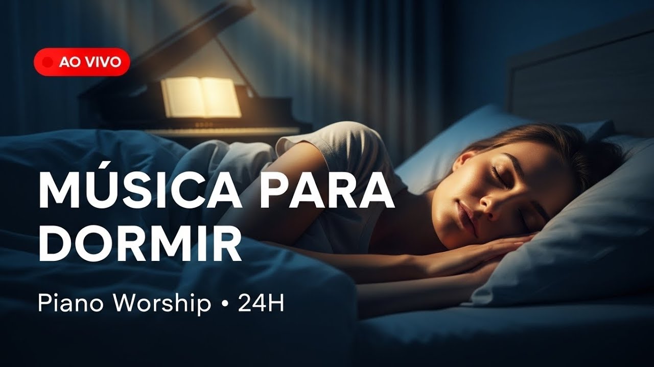 MÚSICA PARA DORMIR 😴 PIANO WORSHIP CRISTÃO AO VIVO 24H