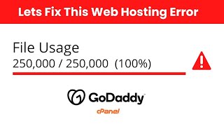 how to reduce file usage in cpanel - easy fix