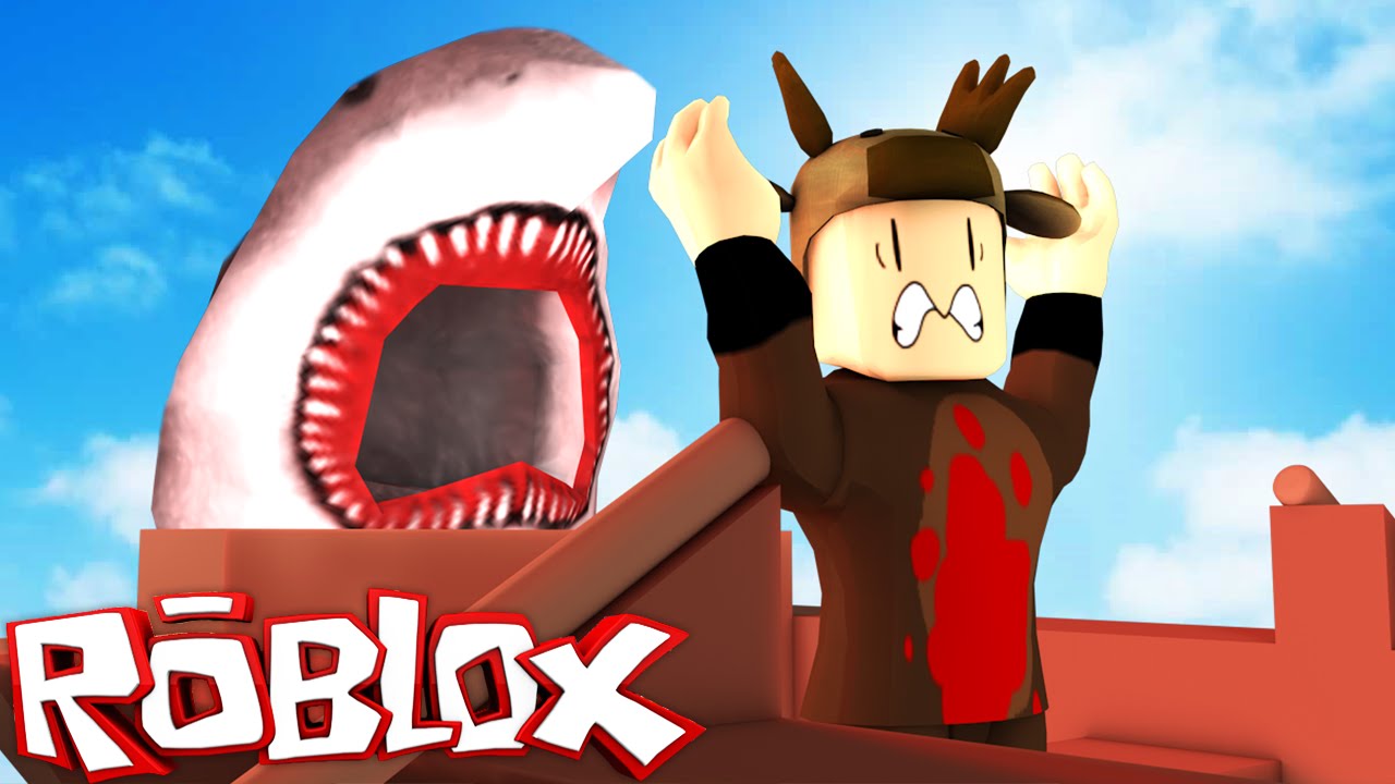 Jaws Shark Attack In Roblox Escaping Jaws Youtube - roblox the normal elevatori was eatin by jaws