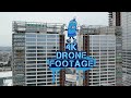 4k drone footage of dtla graffiti skyscrapers  close ups of all buildings