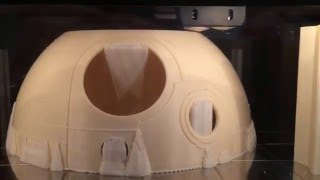 FDM print in progress of a BB-8 dome.
