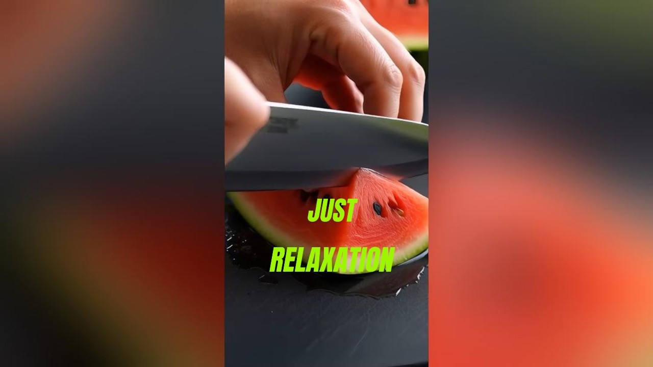 Watermelon Chopping ASMR – Juicy Satisfying Sounds