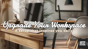 Modern Industrial Desk Setup | Calm Neutral Home Office Inspiration