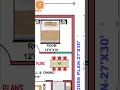27X30 House Design || Beautiful House Plan || 27 X 30 House Plan || #shorts #AShortADay
