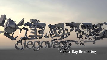 Exercise reel intro 3D logo with 3DS Max, Mental Ray and Maxwell Render