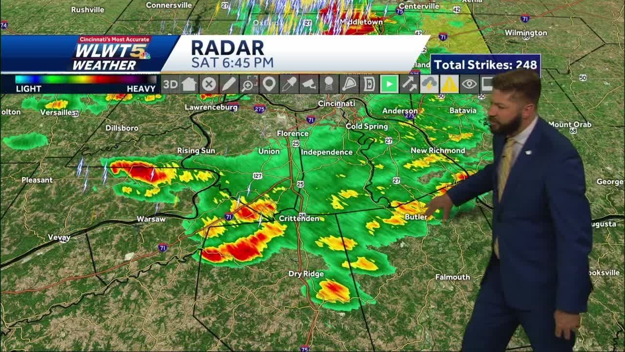 Tracking line of severe storms - YouTube