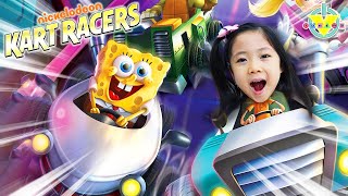 Sponge Bob Go Kart with Kate and Mommy!!!