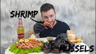 [Mukbang ASMR] | Морепродукты [Креветки & Мидии] #asmr #mukbang