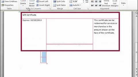 Word 2010 Tutorial Deleting Cells and Tables Microsoft Training Lesson 16.5
