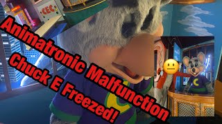 Chuck E. Cheeses Animatronic Malfunction Chuck E Froze