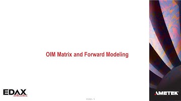 OIM Matrix and Forward Modeling