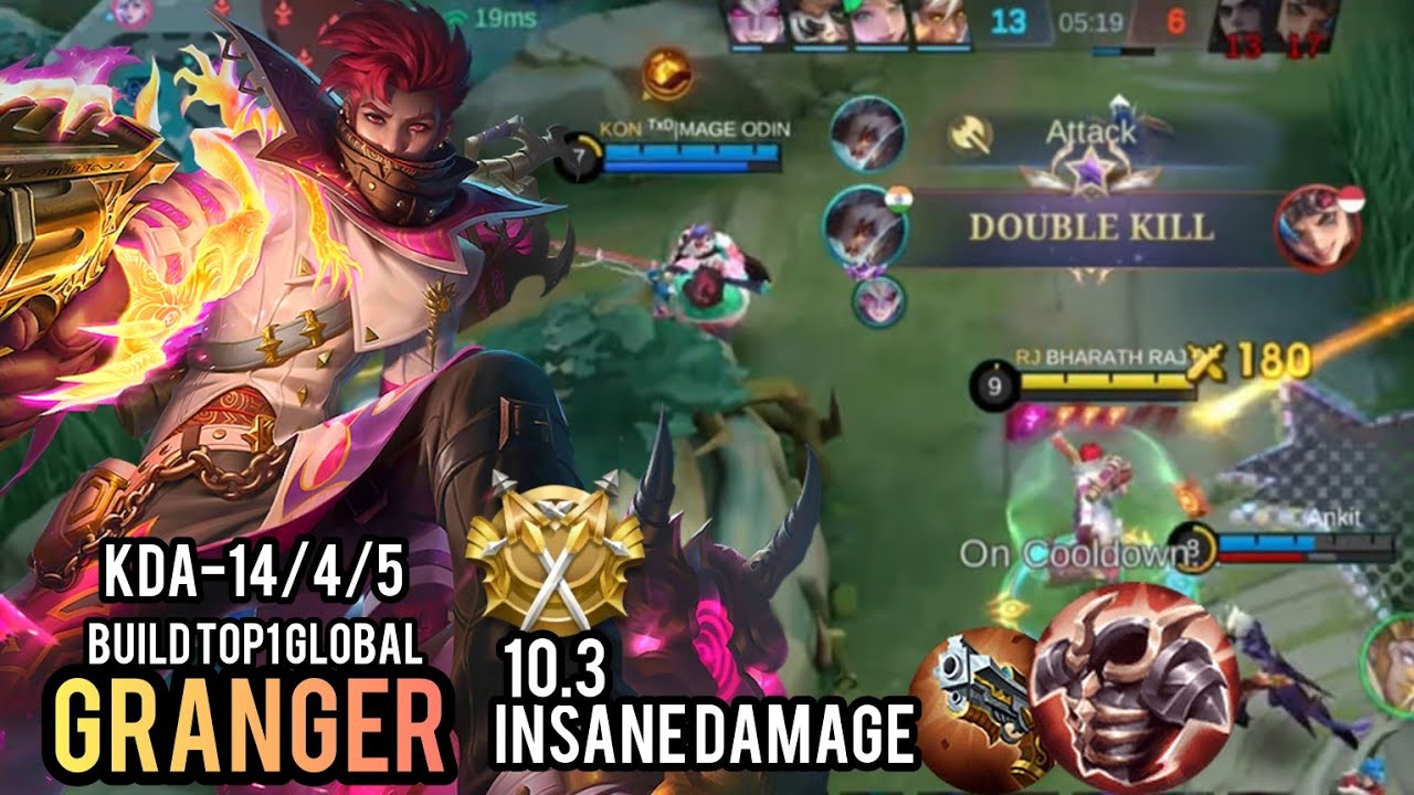 14 Kills !!GOLD 10.3 Points ! Granger Best Build & Emblem - Build Top 1 Global Granger~MLBB